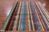 Persian Gabbeh Tribal Hand Knotted Wool Rug - 8' 1" X 10' 1" - Golden Nile