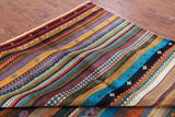 Persian Gabbeh Tribal Hand Knotted Wool Rug - 8' 1" X 10' 1" - Golden Nile