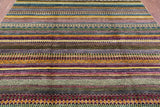 Gabbeh Hand Knotted Wool Rug - 8' 1" X 10' 2" - Golden Nile