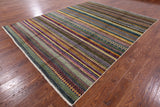 Gabbeh Hand Knotted Wool Rug - 8' 1" X 10' 2" - Golden Nile