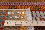 Tribal Gabbeh Hand Knotted Wool Rug - 6' 3" X 8' 11" - Golden Nile