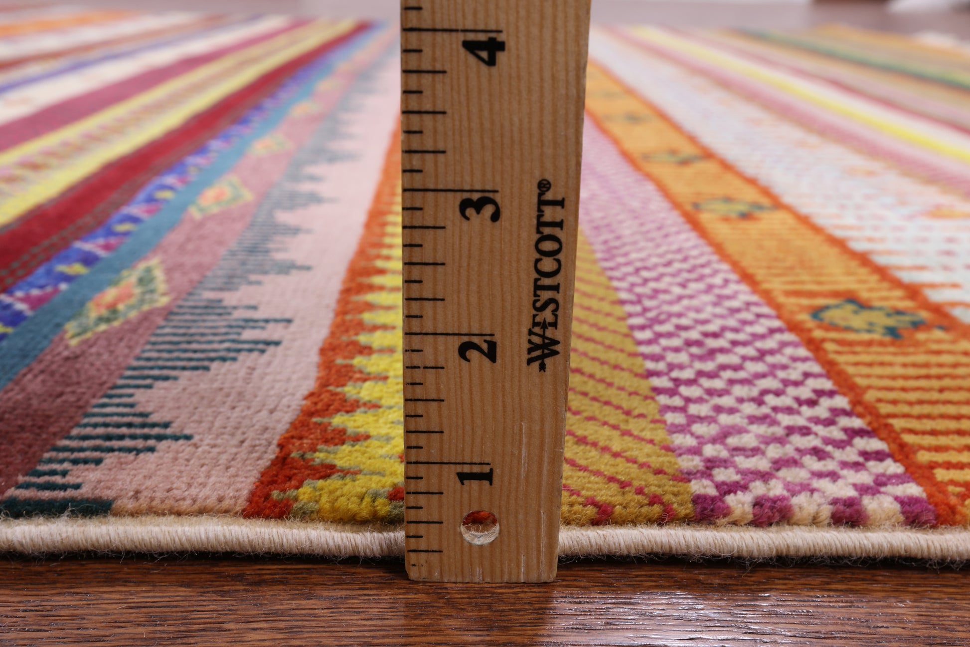 Tribal Gabbeh Hand Knotted Wool Rug - 6' 3" X 8' 11" - Golden Nile