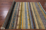 Persian Gabbeh Tribal Hand Knotted Wool Rug - 5' 11" X 8' 6" - Golden Nile