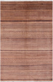 Tribal Persian Gabbeh Hand Knotted Wool Rug - 6' 0" X 8' 11" - Golden Nile