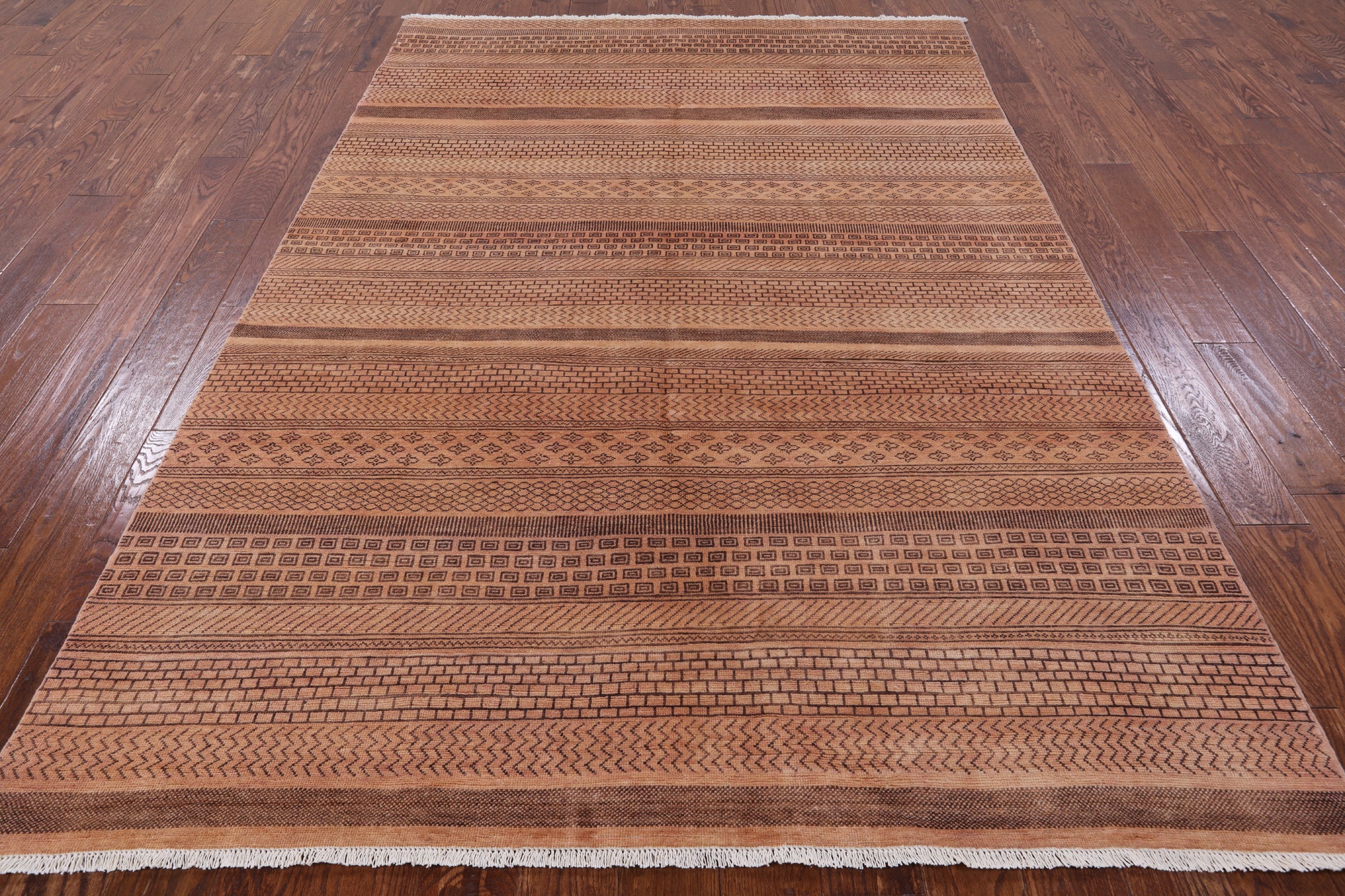 Tribal Persian Gabbeh Hand Knotted Wool Rug - 6' 0" X 8' 11" - Golden Nile