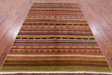 Persian Gabbeh Tribal Handmade Wool Rug - 5' 10" X 8' 8" - Golden Nile