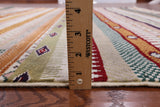 Tribal Persian Gabbeh Handmade Wool Rug - 6' 2" X 8' 11" - Golden Nile