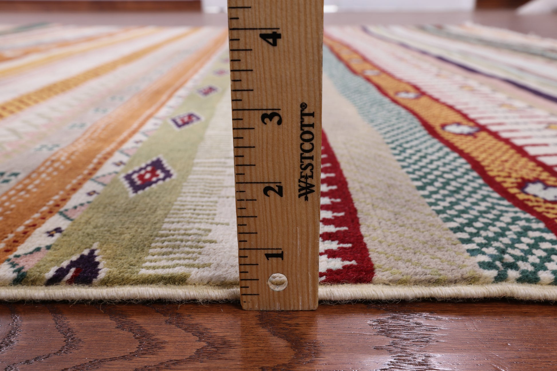 Tribal Persian Gabbeh Handmade Wool Rug - 6' 2" X 8' 11" - Golden Nile