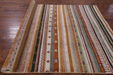 Tribal Persian Gabbeh Handmade Wool Rug - 6' 2" X 8' 11" - Golden Nile