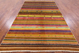 Persian Gabbeh Handmade Wool Rug - 5' 11" X 9' 3" - Golden Nile