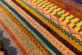 Persian Gabbeh Handmade Wool Rug - 5' 11" X 9' 3" - Golden Nile