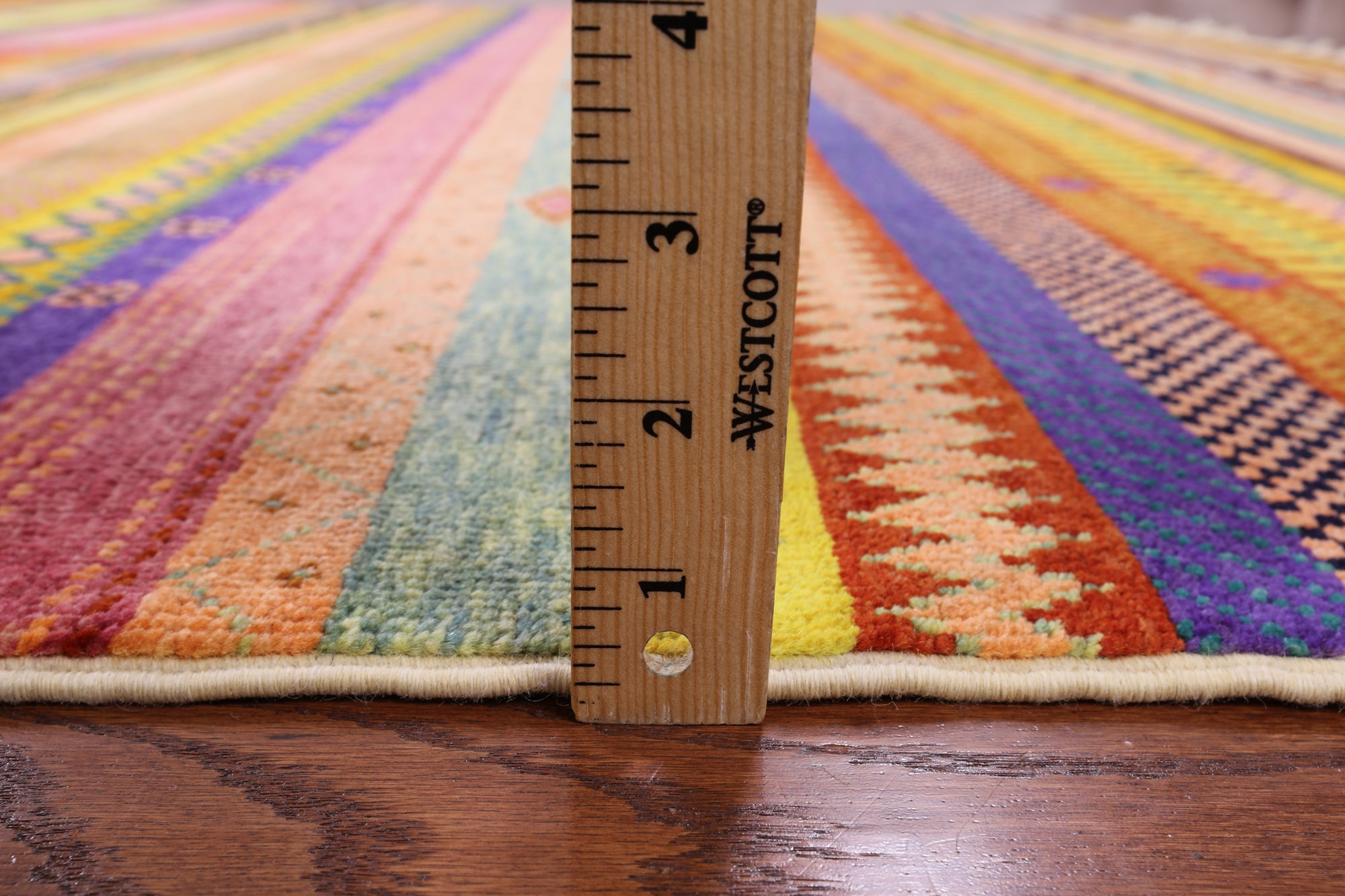 Persian Gabbeh Handmade Wool Rug - 5' 11" X 9' 3" - Golden Nile