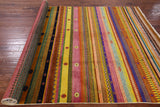 Persian Gabbeh Handmade Wool Rug - 5' 11" X 9' 3" - Golden Nile