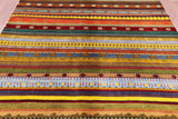 Tribal Gabbeh Handmade Wool Rug - 6' 2" X 9' 1" - Golden Nile