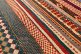 Persian Tribal Gabbeh Hand Knotted Wool Rug - 6' 1" X 8' 9" - Golden Nile