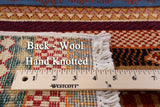Persian Tribal Gabbeh Hand Knotted Wool Rug - 6' 1" X 8' 9" - Golden Nile