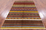 Tribal Gabbeh Handmade Wool Rug - 5' 1" X 7' 10" - Golden Nile