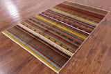 Tribal Gabbeh Handmade Wool Rug - 5' 1" X 7' 10" - Golden Nile