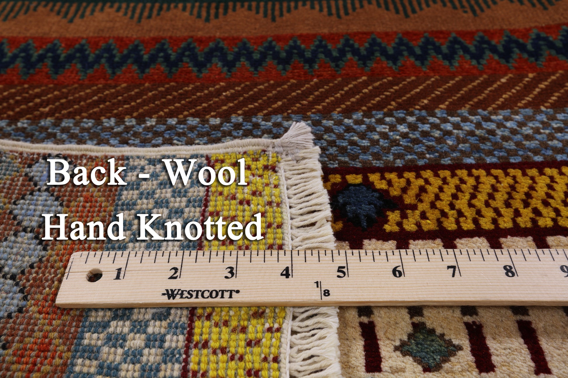 Tribal Gabbeh Handmade Wool Rug - 5' 1" X 7' 10" - Golden Nile