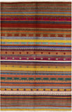 Tribal Gabbeh Handmade Wool Rug - 5' 1" X 7' 10" - Golden Nile