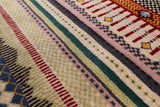 Tribal Persian Gabbeh Hand Knotted Wool Rug - 5' 0" X 7' 8" - Golden Nile