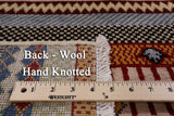 Tribal Persian Gabbeh Hand Knotted Wool Rug - 5' 0" X 7' 8" - Golden Nile