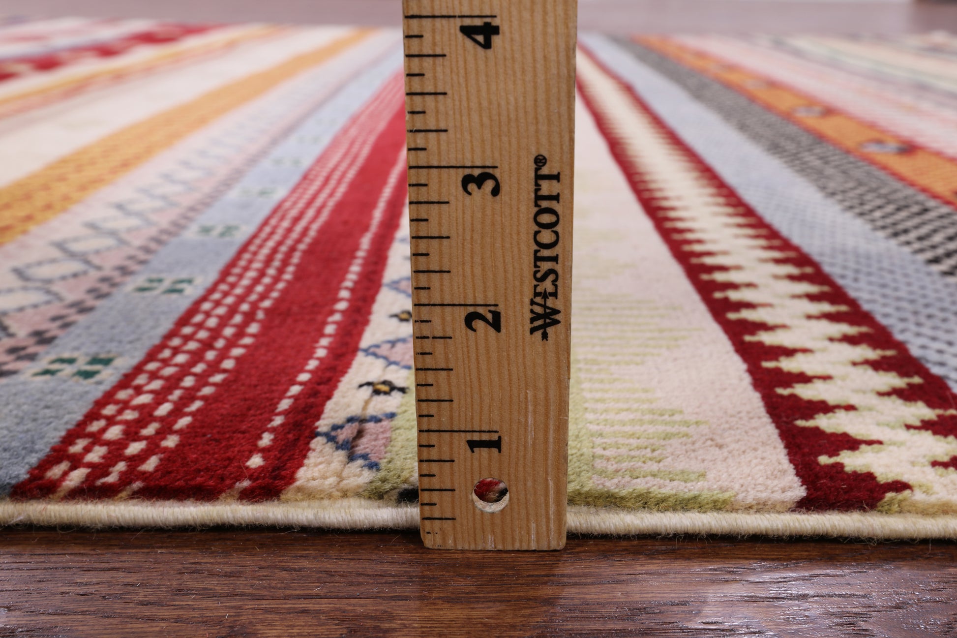 Tribal Persian Gabbeh Hand Knotted Wool Rug - 5' 0" X 7' 8" - Golden Nile