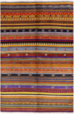 Persian Gabbeh Handmade Wool Rug - 5' 2" X 7' 9" - Golden Nile