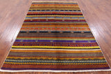 Persian Gabbeh Handmade Wool Rug - 5' 2" X 7' 9" - Golden Nile