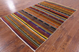 Persian Gabbeh Handmade Wool Rug - 5' 2" X 7' 9" - Golden Nile