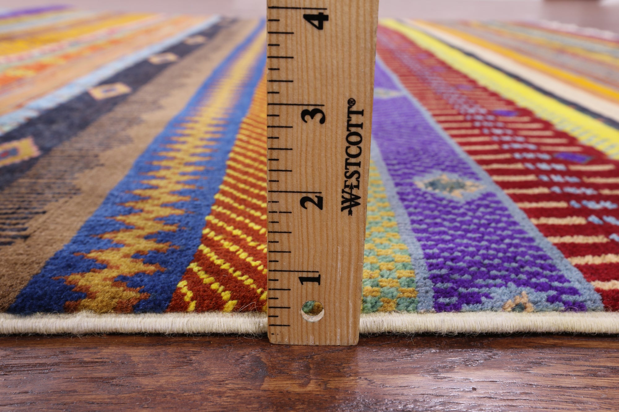 Persian Gabbeh Handmade Wool Rug - 5' 2" X 7' 9" - Golden Nile