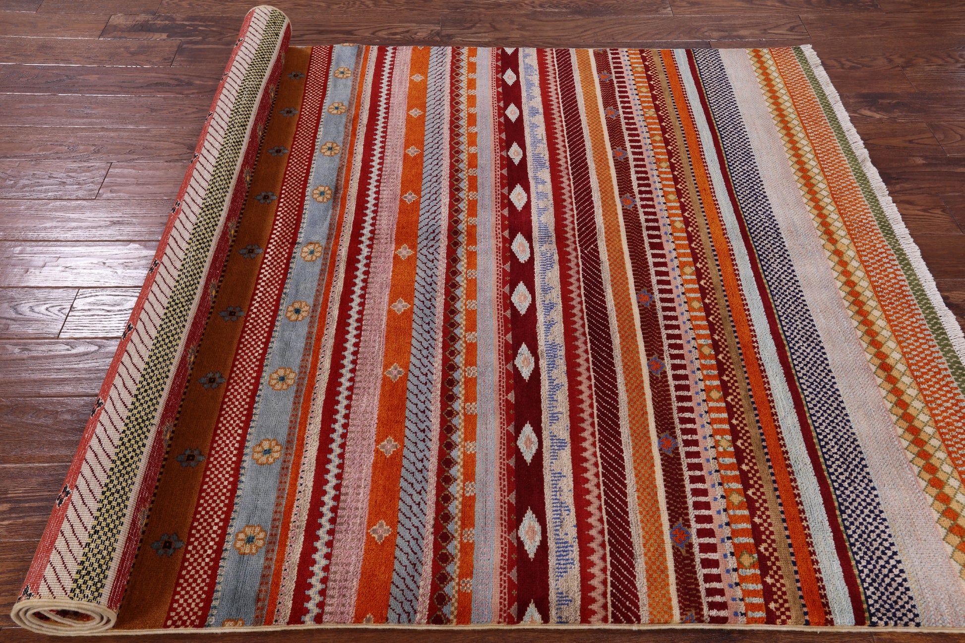 Persian Gabbeh Handmade Wool Rug - 5' 0" X 7' 6" - Golden Nile