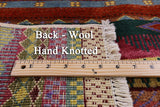 Tribal Gabbeh Hand Knotted Wool Rug - 5' 1" X 7' 6" - Golden Nile