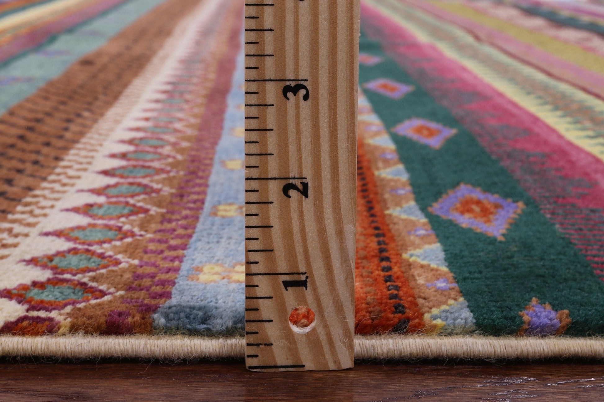 Tribal Gabbeh Hand Knotted Wool Rug - 5' 1" X 7' 6" - Golden Nile