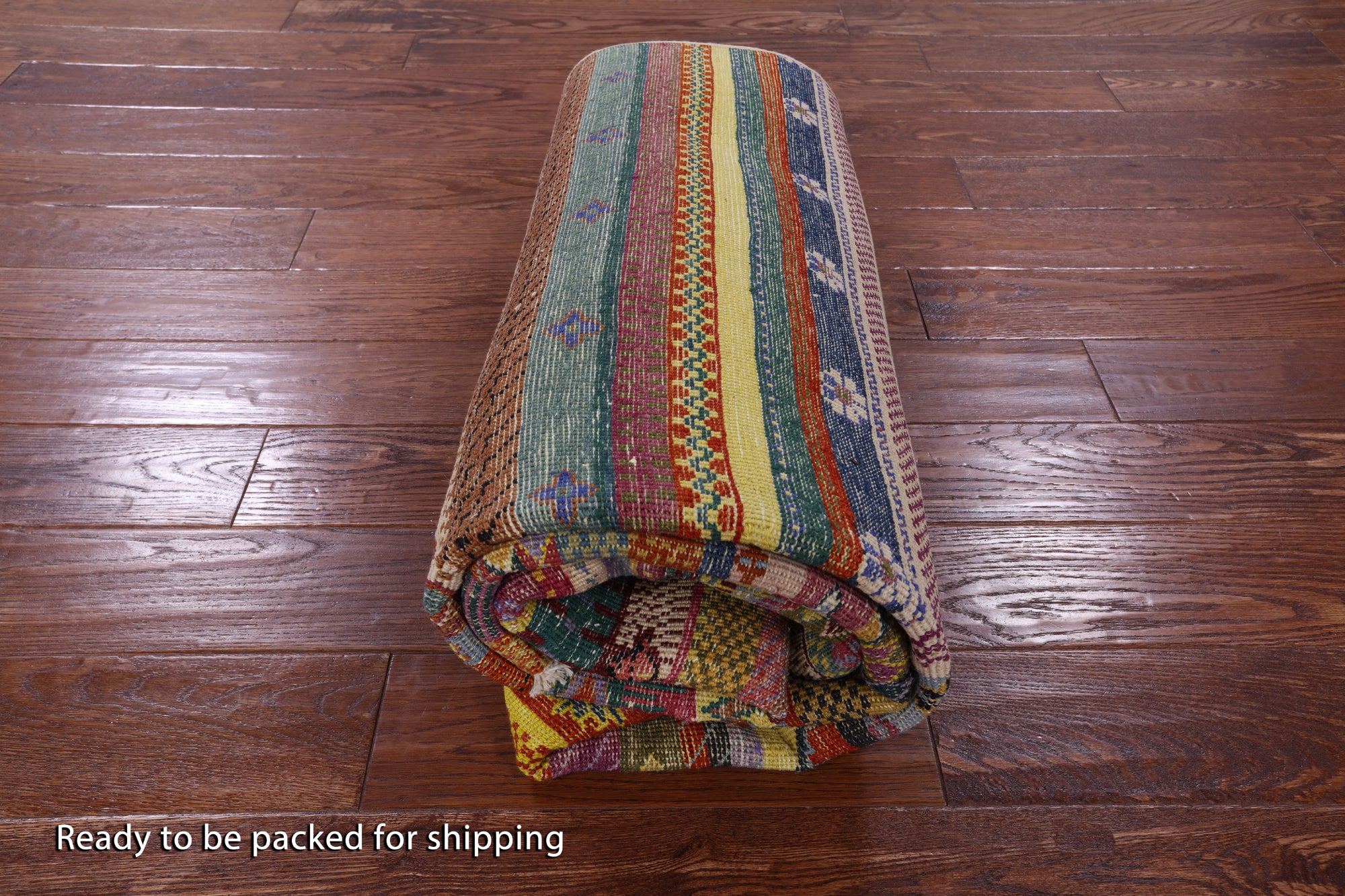 Tribal Gabbeh Hand Knotted Wool Rug - 5' 1" X 7' 6" - Golden Nile