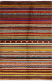 Tribal Gabbeh Hand Knotted Wool Rug - 5' 2" X 7' 9" - Golden Nile