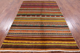 Tribal Gabbeh Hand Knotted Wool Rug - 5' 2" X 7' 9" - Golden Nile