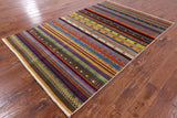 Persian Gabbeh Hand Knotted Wool Rug - 5' 0" X 7' 7" - Golden Nile