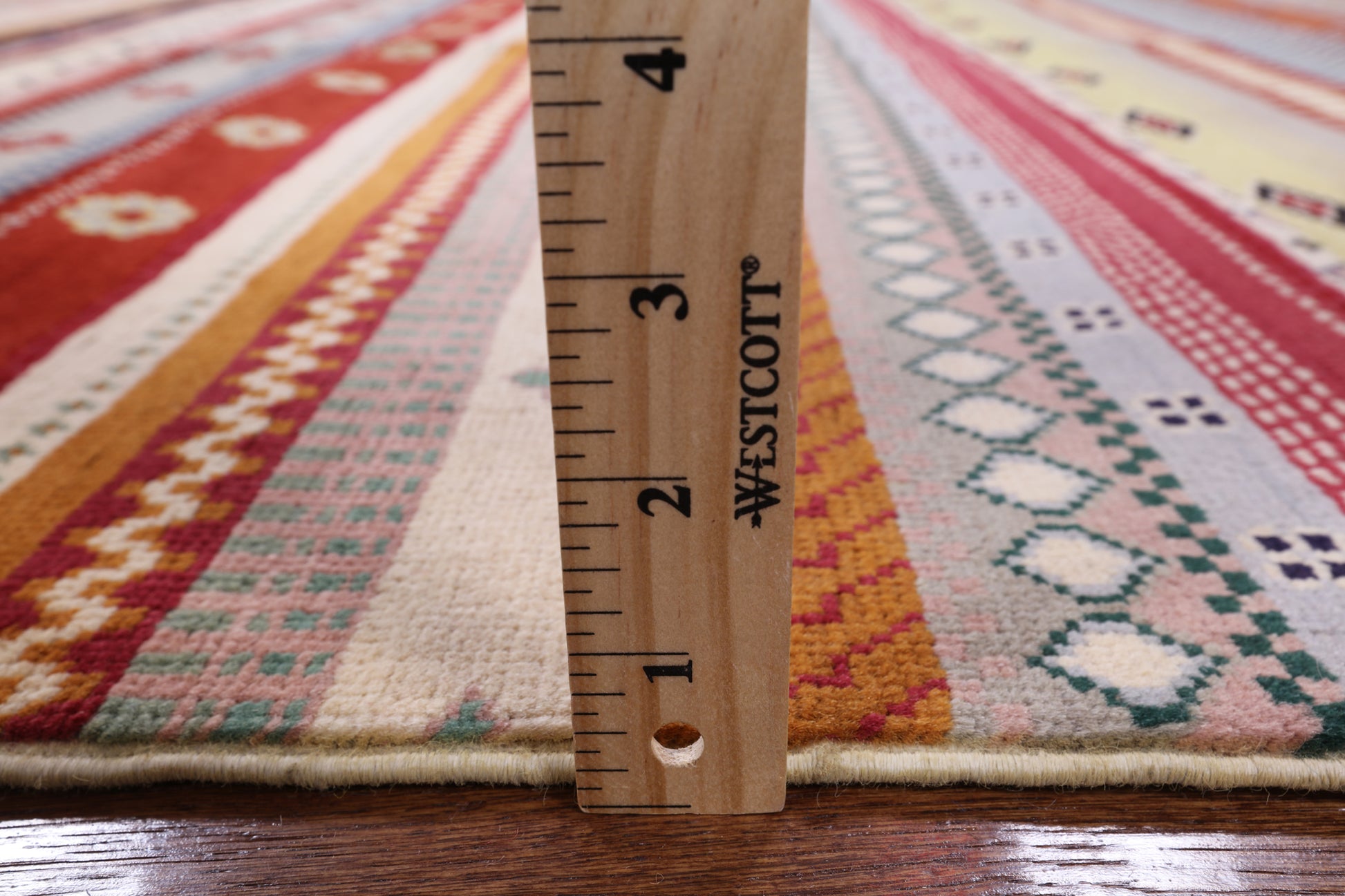 Tribal Gabbeh Handmade Wool Rug - 5' 0" X 7' 6" - Golden Nile