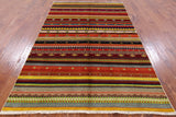 Persian Gabbeh Handmade Wool Rug - 5' 0" X 7' 9 - Golden Nile