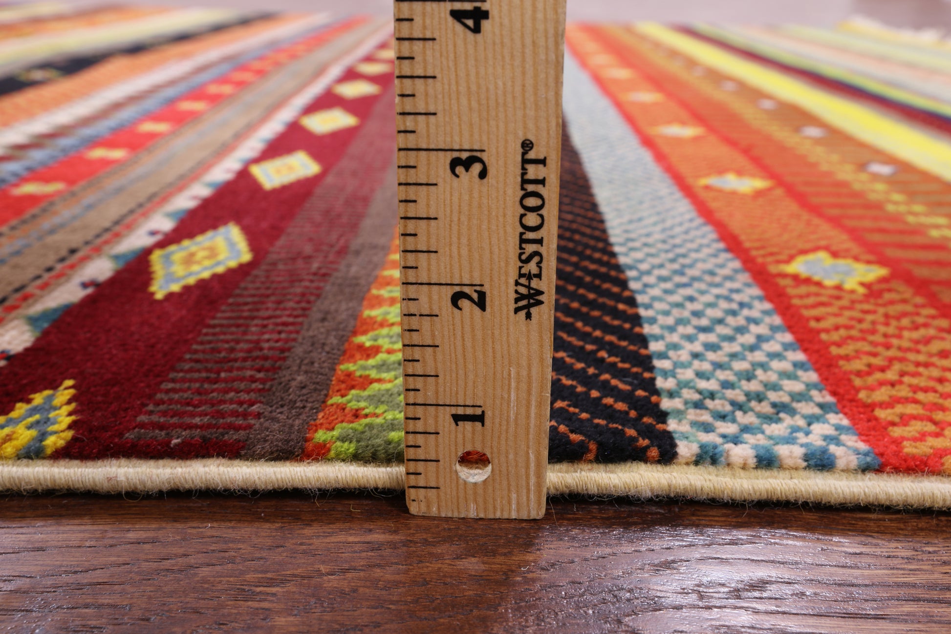 Persian Gabbeh Handmade Wool Rug - 5' 0" X 7' 9 - Golden Nile