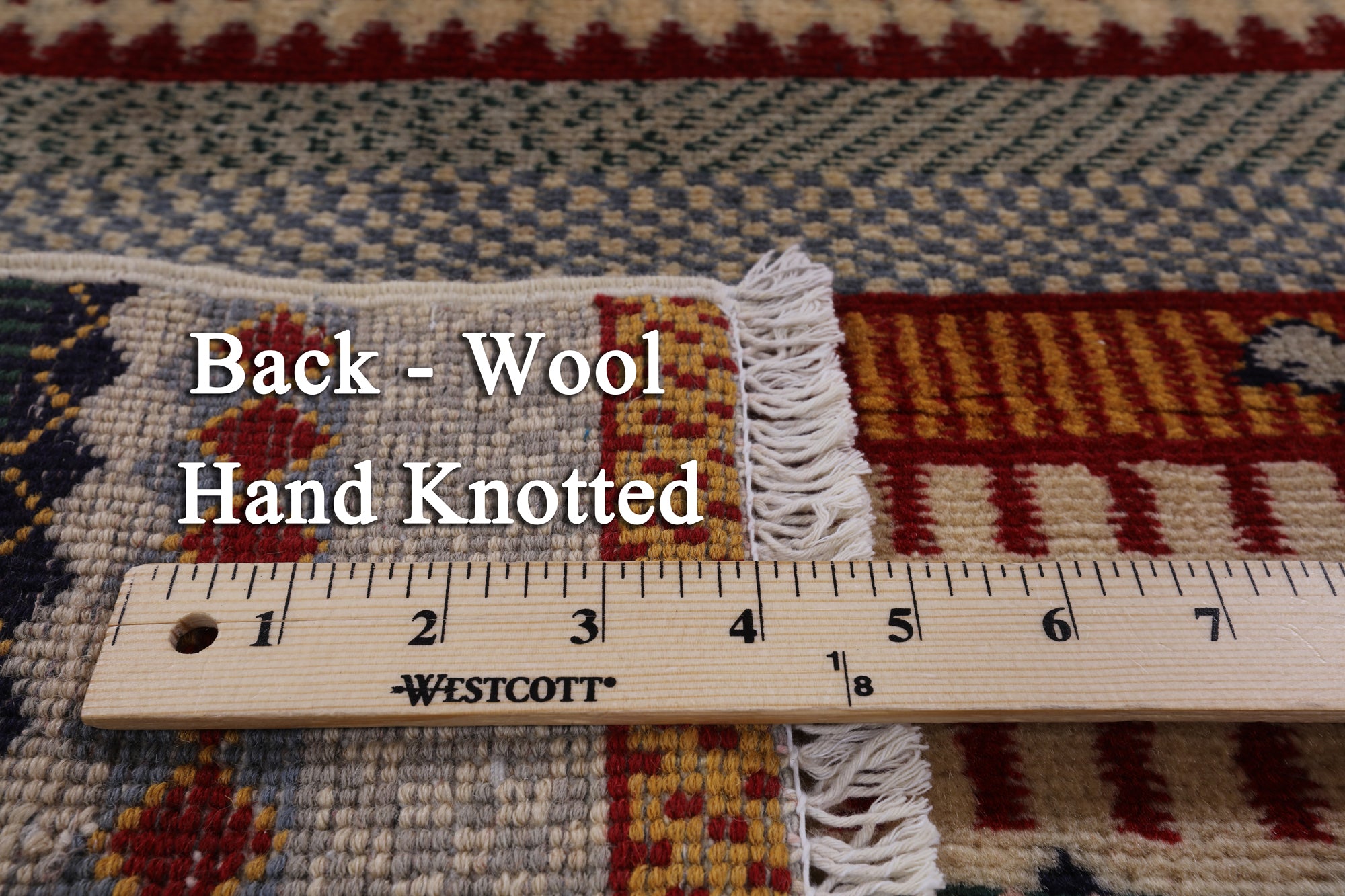 Tribal Gabbeh Handmade Wool Rug - 4' 0" X 6' 0" - Golden Nile