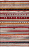 Tribal Gabbeh Handmade Wool Rug - 4' 0" X 6' 0" - Golden Nile