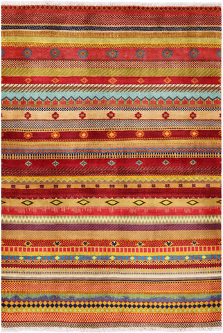 Persian Gabbeh Hand Knotted Wool Rug - 4' 2