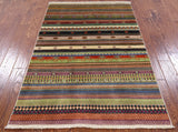 Tribal Gabbeh Hand Knotted Wool Area Rug - 3' 11" X 6' 1" - Golden Nile