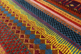 Persian Gabbeh Tribal Handmade Wool Rug - 4' 2" X 6' 0" - Golden Nile