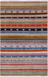 Tribal Persian Gabbeh Handmade Wool Rug - 4' 0" X 6' 3" - Golden Nile