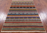Tribal Persian Gabbeh Handmade Wool Rug - 4' 0" X 6' 3" - Golden Nile