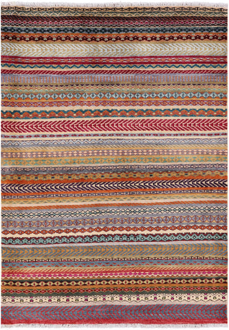 Persian Gabbeh Hand Knotted Wool Area Rug - 4' 3