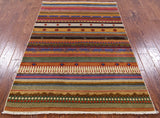 Persian Gabbeh Handmade Wool Rug - 4' 1" X 6' 3" - Golden Nile